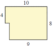 Finding the missing length in a figure Example1