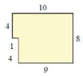 Finding the missing length in a figure Quiz4 Option