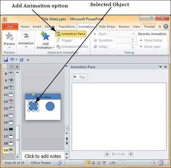 Add & Preview Animations Powerpoint 2010