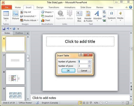 Add Format Tables Powerpoint 2010, How To Move Table In Powerpoint