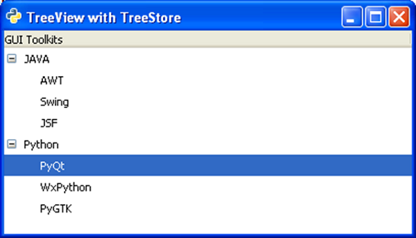 TreeView with TreeStore