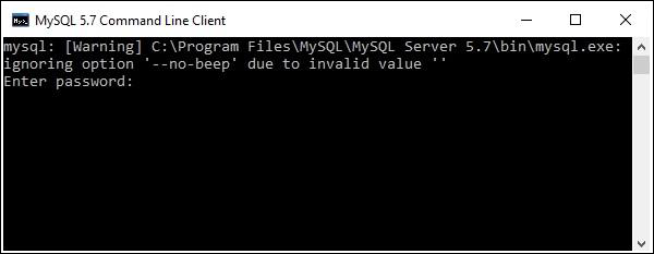 MySQL Command Prompt