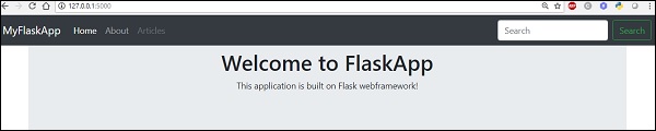 Welcome Flask