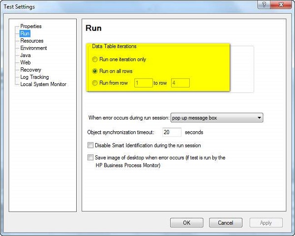 Data Table in QTP