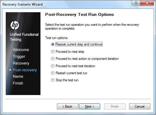 Qtp: recovery scenario in qtp with example.
