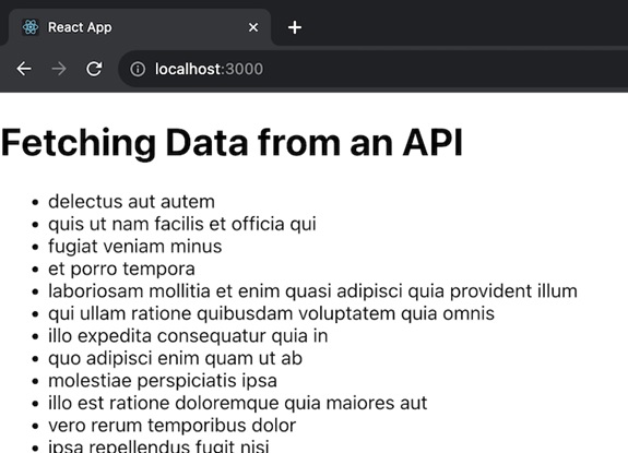 fetching data from api