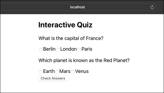 interactive quiz