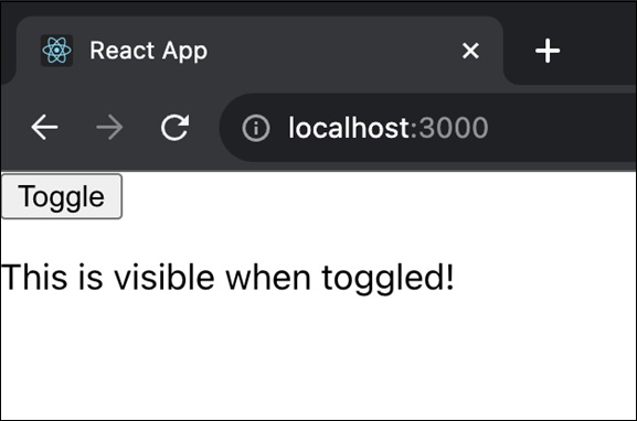 visible when toggled