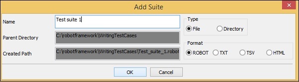 Add Suite creation
