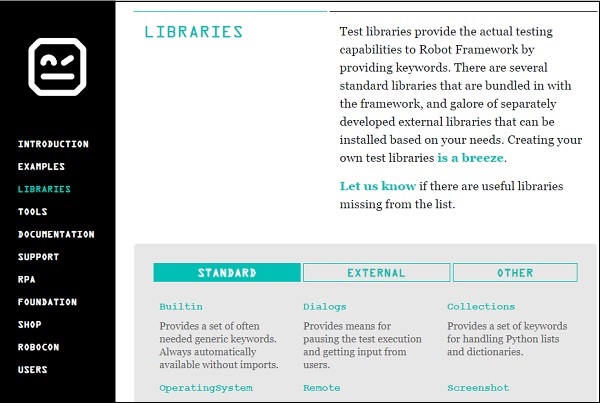 LIBRARIES option