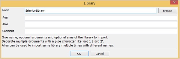 Upon clicking Library
