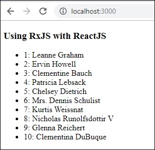 RxJs with ReactJS