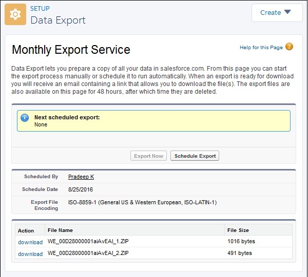 Data Export 4