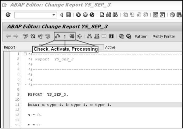 Activating and Processing Reports