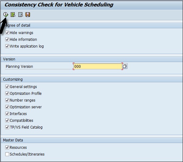 Consistency Check for vehicle Scheduling