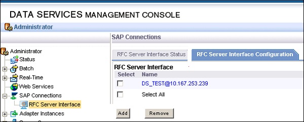 RFC Server Interface