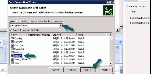 Select Database And Table