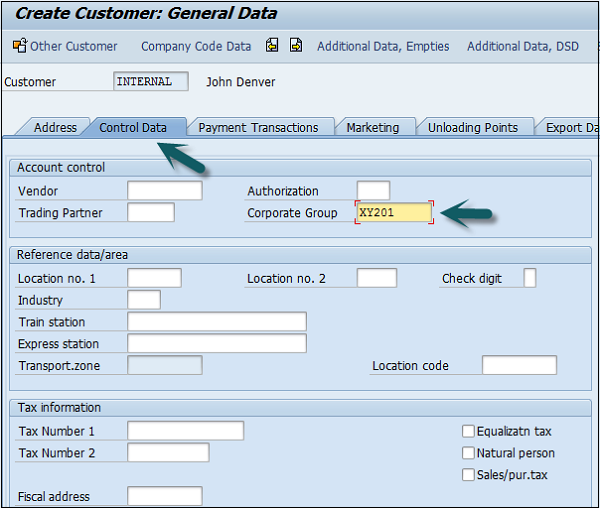 Create Customer General Data
