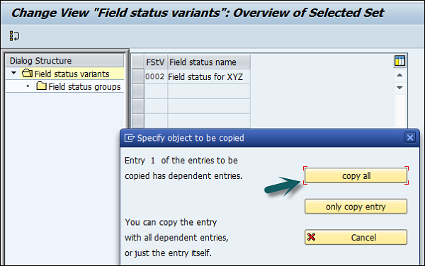 new Field status variant codes