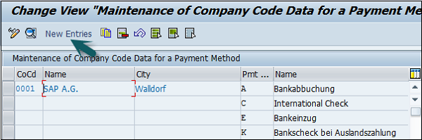 Payment Method Company Code