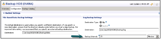 Configuration Log Backup Timeout