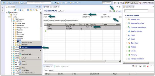 Creating Table