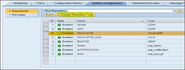 Change Repository Type