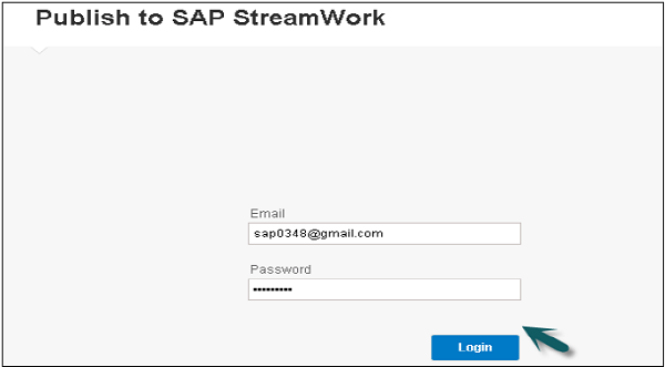Publishing SAP Stream Work Step2