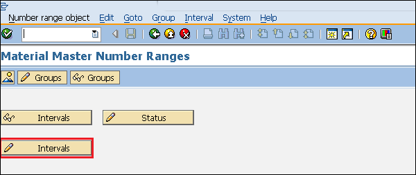 SAP number range interval