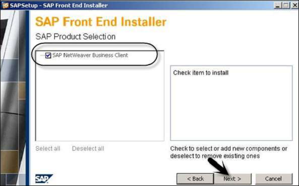 SAP Product Selection