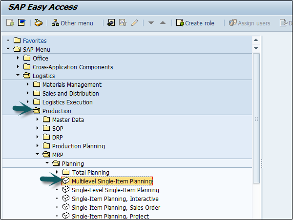 SAP MRP Easy Access