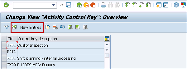 Activity Control Key