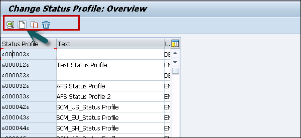 Change Status Profile Overview