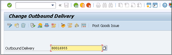 Change Outbound Delivery