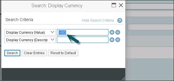 Search Display