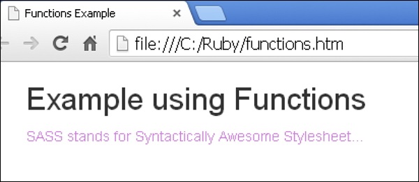 Sass Functions