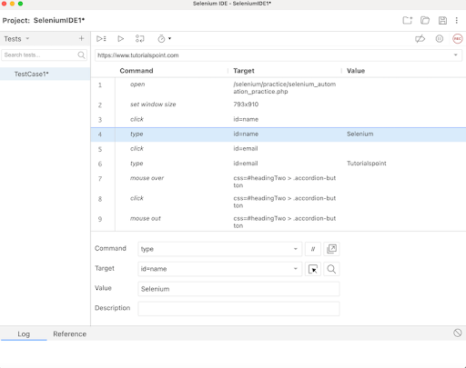 Selenium IDE Creating Tests 9