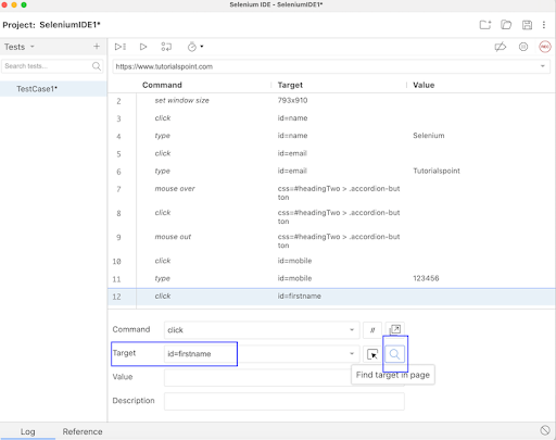 Selenium IDE Locating Strategies 8