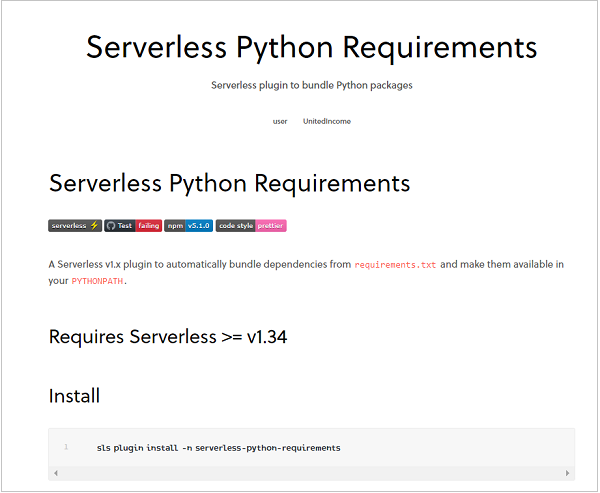 Serverless Python Requirements