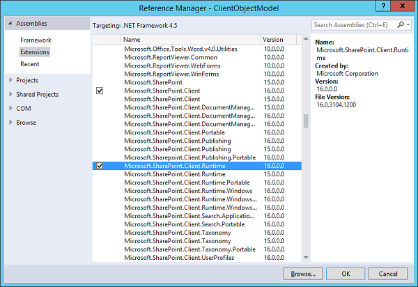 Microsoft SharePoint Client Runtime