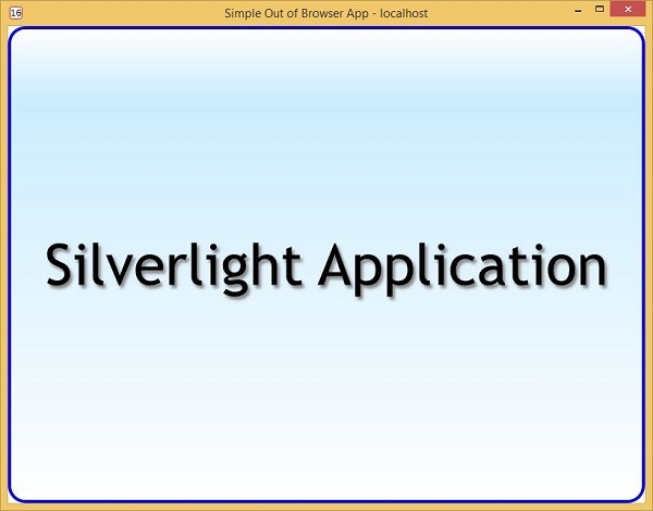 Simple Silverlight Application