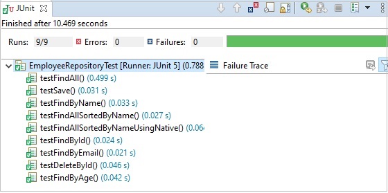 Repository Test Native Query Method