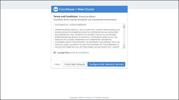 Cluster Setup Accepttandc