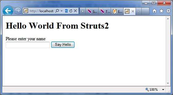 Hello World Struts4