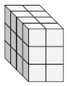 Surface area of a rectangular prism made of unit cubes Quiz8