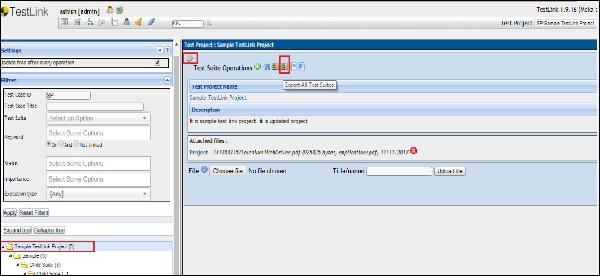 Step4 Export Test Suites and Cases