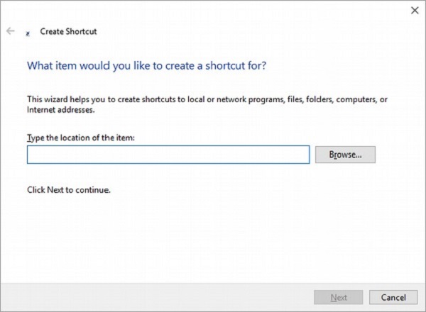 Create a Shortcut