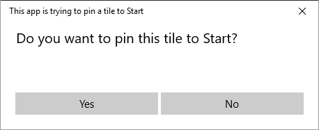 Pin to Start