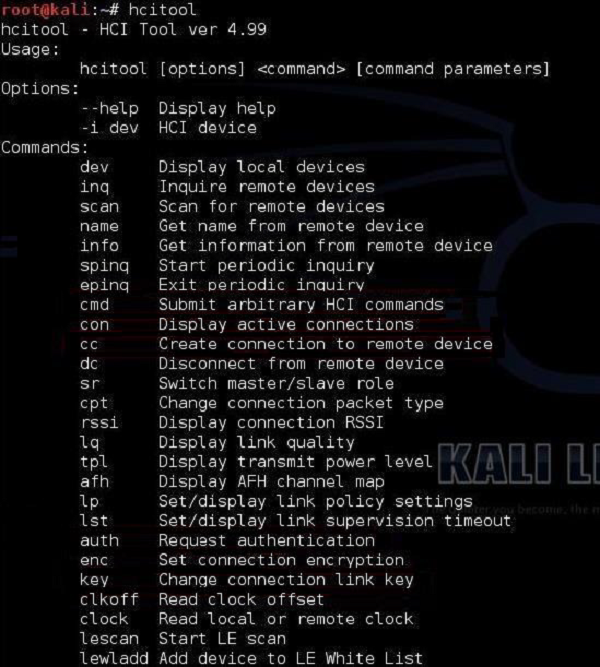 أداة CLI Kali Linux