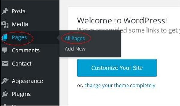 WordPress Delete Pages